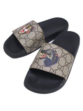 Gucci GG Supreme Angry Cat Slide Sandals 34